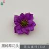 Cabeça de Flor de Semente Preta com Miolo Pequena Rosa Selvagem DIY Grampo de Cabelo Enfeite de Cabeça Pacote de Material Adereços de Estúdio Flores Artificiais Decorativas