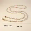 Bolso Cruzado de Perlas Irregulares Lanyard Largo Portátil para Teléfono Móvil Lanyard Sencillo de Perlas para Teléfono Móvil Cadena para Teléfono Móvil Cadena Cadena