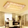 Lámpara de techo de cristal de lujo europea para sala de estar, lámpara de techo LED para pasillo, redonda S, dorada, lámpara de techo para sala de estar, venta al por mayor de fábrica
