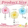 Nuevo producto transfronterizo: Clip retráctil para insignia de flor con purpurina para tarjetas de identificación médicas, gafetes y etiquetas decorativas