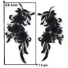 Blanco y negro I bordado de poliéster calado encaje soluble en agua para coser decoración DIY a juego accesorios para ropa accesorios para cuellos