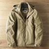 WISH Estación Independiente 8817 Chaqueta Exterior para Hombre de Primavera y Otoño, Delgada, de Caña, Cortavientos, Impermeable, con Capucha Desmontable