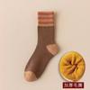 Calcetines Rayados Gruesos de Otoño e Invierno para Mujer, de Media Pantorrilla, Forrados de Felpa, Cálidos, Calcetines Retro para Mujer, Venta al por Mayor Fabricante de Calcetines Zhuji