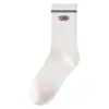 Calcetines deportivos para hombre hasta la pantorrilla hechos de algodón de Xinjiang con rayas de letras, absorbentes del sudor, transpirables, de alta elasticidad, reforzados, calcetines casuales de moda, en stock en la fábrica