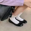 Bailarinas de piel de oveja con lazo, mismo estilo de blogger, otoño 2026, punta redonda, piel genuina, corte bajo, talla de mujer 41, talla grande