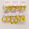 Brincos Femininos Estilo Novo Ouro Areia Vietnamita, 6 Tipos Diferentes de Brincos, Acessórios Vintage Banheados a Ouro de Latão, Venda Direta e Atacado do Fabricante