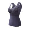 Otoño e Invierno de Terciopelo cálido moldeador corporal talla grande encaje suave y grueso chaleco ropa interior cálida sin costuras para mujer