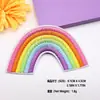 Novos Patches de Bordado com Adesivo Hot Melt Arco-Íris do Fabricante, Patches Sem Costura para Decoração de Roupas e Chapéus, Patches Premium DIY