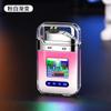 Nuevo encendedor creativo con carcasa transparente y doble arco USB para exteriores, resistente al viento, con degradado de fantasía, fabricantes al por mayor