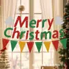 Guirnalda de papel de Navidad banderines de letras decoración de fiesta pancarta suministros banderas colgantes banderas de Navidad personalizadas