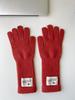 Guantes largos de punto rosas para niña, lindos y dulces, de Corea del Sur, para invierno, a prueba de viento, de cinco dedos, cálidos para montar, ins
