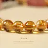Pulsera de Topacio Amarillo Natural para Riqueza y Suerte Pulsera de Perlas de Arena Dorada Morada para Mujeres Regalo para Mejor Amiga Pulsera Pixiu de Cuarzo Fresa
