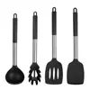 Espátula de Silicone de Grau Alimentício, Espátula para Fritar, Colher de Sopa, Espátula, Cabo de Silicone, Frigideira Antiaderente, Utensílios de Cozinha Especiais