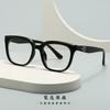 1280 nuevas gafas ópticas TR90 de estilo europeo y americano con montura de ojo de gato, montura negra, gafas planas lisas rojas con protección contra la luz azul.