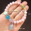 Um item, uma foto Pulseira de Cristal Rosa Natural M3 Âmbar Multi-pedra Ágata Nan Hong Cristal Morango Cristal Roxo Amarelo Fio Feminino