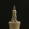 Chaveiro Pingente de Carro Ruyi Mazu de Latão Estilo Étnico Retro Pingente para Bolsa de Homem e Mulher Artesanato Pequenos Enfeites