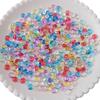 Slime de plástico no poroso con cuentas planas pequeñas, accesorios de joyería para bricolaje, relleno de slime, material de decoración para peceras.