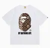 Hit da Internet de Verão 24: Camiseta bAPe Cabeça de Macaco Macaquinho, Camuflagem, Camiseta Unisex Manga Curta Gola Redonda