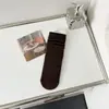 Calcetines de doble puntada, calcetines altos para mujer, color liso, diseño simple, sin costuras, calcetines versátiles de altura media, grises, adecuados para primavera y otoño, calcetines largos básicos para mujer