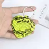 Llavero Popular con Forma de Corazón Transfronterizo Se Puede DIY Creativo Corazón Corazón de Durazno Corazón Rojo Llavero Colgante de Cuero PU Rojo