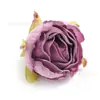 Cabeças de Flores de Rosa Queimadas Simuladas Vintage, Flores de Seda, Flores Artificiais, Materiais Artesanais DIY, Decoração de Caixa de Presente, Materiais Florais para Arranjo de Casamento