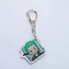 Desenho Animado Anime One Piece Mercadoria Chaveiro Acrílico One Piece 2D Alta Transparência Pingente de Chave Decoração
