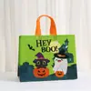 Bolsa Impermeable para Regalo de Fiesta, Bolsa para Dulces, Bolsa Tote Impresa de Tela No Tejida, Bolsa Impresa de Halloween para Empaque para Llevar