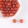 Doce Cuentas Redondas de Ágata del Zodiaco, Cuentas Sueltas de Ágata Roja, Colgantes, Cuentas Hechas a Mano, Accesorios para Manualidades