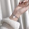 Prata s925 Indústria Pesada Design de Nicho Pulseira de Bolacha Sorridente Feminina Simples Exquisita Retrô Personalidade Tendência Nicho Pulseira de Prata