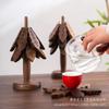 Posavasos de Árbol de Navidad Transfronterizo para el Hogar, Escritorio, Platos, Tapete Aislante del Calor, Adornos, Tapete Individual para Bebidas de Té de la Tarde, Posavasos de Café