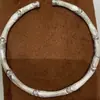 Pulsera de Bambú Diamantada Cepillada Vintage Nueva Moda Retro China Diseño Versátil Pulsera