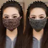 26 Moda de Verano Moderna para Mujer Encaje Amigable con la Piel Transpirable Lavable Malla Protección Ocular Alta Apariencia Estampado de Leopardo Mascarilla