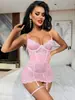 Lingerie Sexy Renda Tentação Personalidade Pijama Lingerie Tira de Tela Conjunto de Lingerie Feminino Atacado