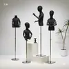 Roupas Infantis Modelo Adereços Masculino Feminino Crianças Loja de Roupas Pretas Vitrine Manequim Busto Suporte de Exibição Infantil