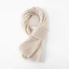 Bufanda tejida 100% lana pura para mujer, estilo largo, versión coreana, cálida y protectora para otoño e invierno, calentador de cuello y chal tejido versátil