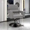 Silla giratoria con reposabrazos elevable de acero inoxidable para barbería, silla reclinable para estilismo y corte de cabello para salón de peluquería