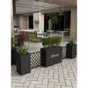 Reja de hierro forjado para macetas de exterior, combinación de valla, jardinera para calle comercial, maceta metálica para plantas, parterre de acero inoxidable