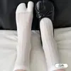 Meias estilo Ballet com Dedos Separados para Mulheres, Malha Fina Respirável de Verão, Meias de Dois Dedos Meia-Panturrilha, Cor Sólida, Amigáveis à Pele, Confortáveis
