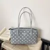 Bolsa de Braço de Bolinhas Feminina 2026 Novo Estilo Tendência Outono Retro Moda Super Quente Bolsa de Ombro Único Grande Capacidade Bolsa para o Dia a Dia