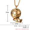 Collar de Acero Inoxidable de la Copa Mundial de Fútbol, Moda Simple, Acero de Titanio, Deportes, Colgante para Hombre, Joyería Nueva al Por Mayor