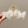 Grampo de cabelo de tubarão de luxo extra grande para mulheres, novo modelo de alta qualidade 2026, grampo de cabelo com pérolas estilo coreano versátil atacado