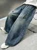 Jeans para niño primavera y otoño 2026 nuevo modelo, ropa de otoño para niños medianos y grandes, pantalones de otoño rectos holgados para niños