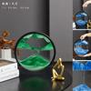 Adornos de pintura de arena movediza 3D de lujo ligero, regalos creativos, arte de descompresión de cumpleaños, reloj de arena, accesorios para el hogar, paisaje redondo