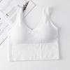 Fábrica respirável interna destacável peitoral almofada banda larga feminina colete yoga top grande tamanho mulheres esportes roupas íntimas
