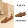 Sapatos GuyunDoudou para Mulheres 2024 Sapatos Femininos Slip-On Mocassins Sapatos Individuais de Solado Macio Sapatos Birkenstock para Mulheres Sapatos Rasos de Salto Baixo