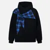 Sudadera con Capucha y Correa de Cuadros Estilo Americano Transfronteriza Otoño 2025 Nueva con Lazo para Hombres y Mujeres Sudadera de Diseño