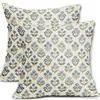 Fronha de Almofada de Linho Estampado Floral Simples Retrô - Best-Seller da Amazon Transfronteiriço - Decoração de Casa Capa de Almofada de Sofá