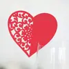 Tarjetas Rojas de Banquete con Forma de Corazón para Bodas, Tarjetas de Lugar de Mesa, Tarjetas Huecas para Copas de Vino, Tarjetas de Asiento para Cumpleaños, Tarjetas de Bendición de Nombres