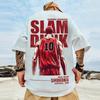 Camiseta Hip-Hop Urso Solta Manga Curta 2026 Tendência Europeia e Americana Tamanho Grande Masculino Estilo Hong Kong Tamanho Grande Gola Redonda Manga Meia