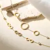 Pulsera geométrica de acero inoxidable con baño de circonita cúbica, simple y versátil, INS transfronteriza europea y americana, joyería de nicho para mujer